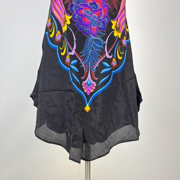 NWT Johnny Was Jade Women's Devi Silk Blend Halter Floral Blouse Size M - Picture 4 of 12